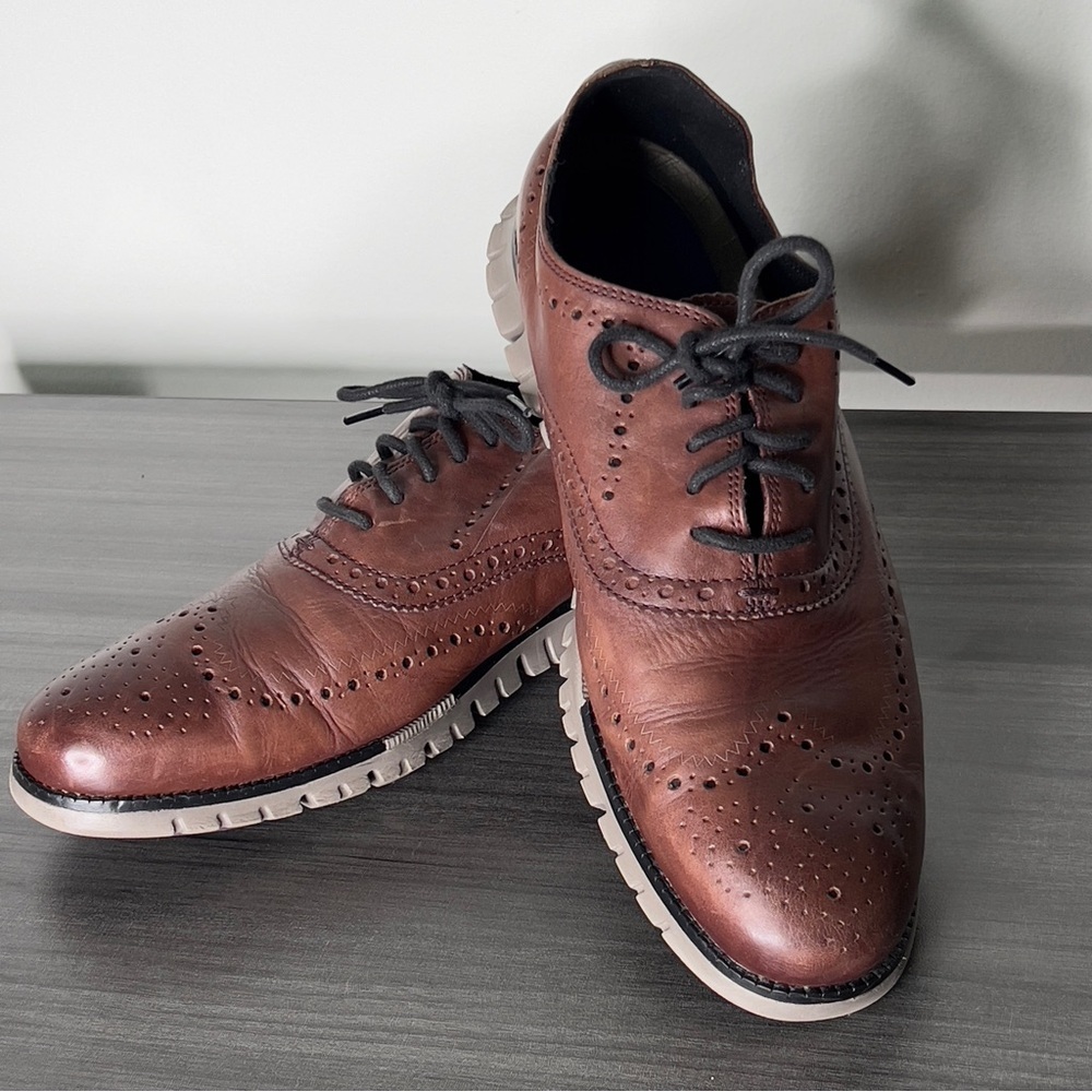 Men's Cole Haan ZERØGRAND Remastered Wingtip Oxfords Brown Lace Up